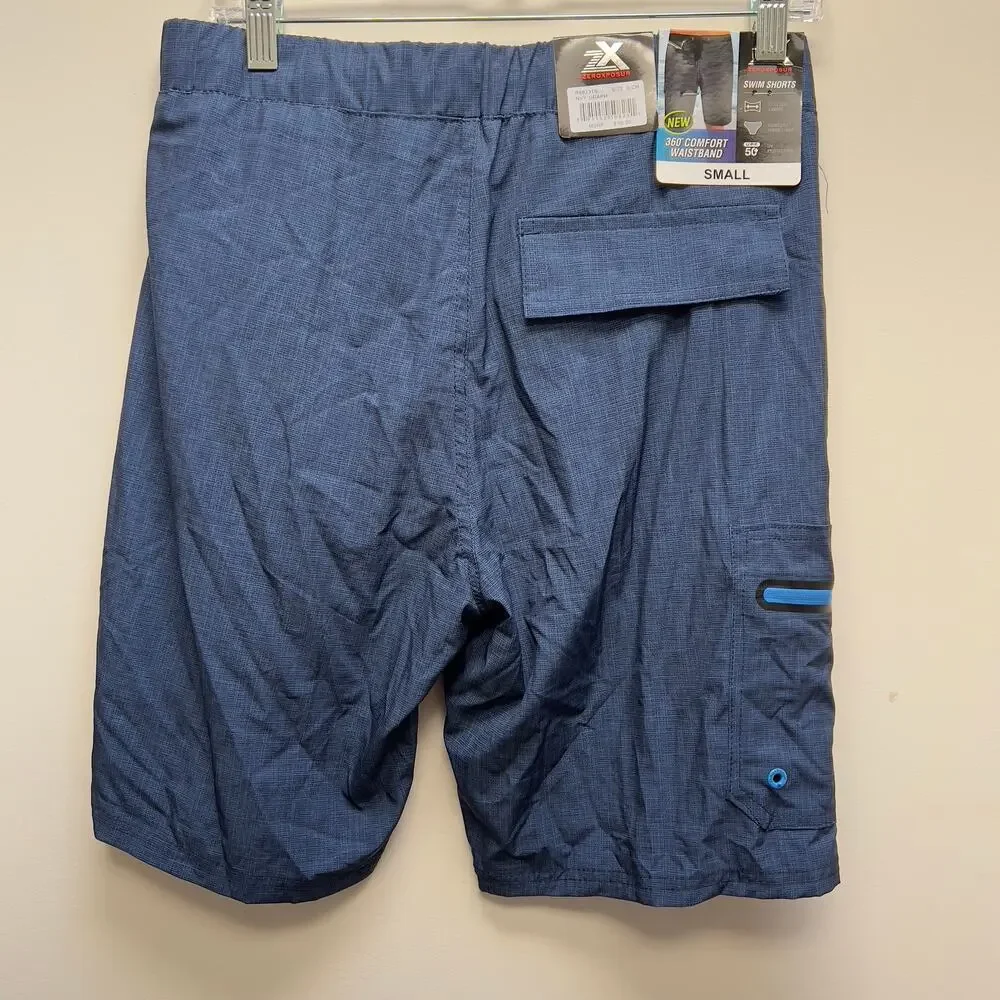 Zeroexposur Navy Blue Swim Shorts‎ Men's Size S NEW UV Protection